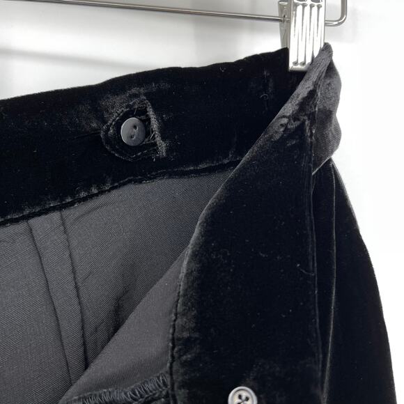 Sleeping with Jacques | Dinner Party Silk Velvet Wide Leg Pants in Black 1 / S - Picture 10 of 15